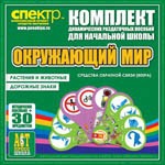 Комплект динамических раздаточных пособий - Окружающий мир (веера). Животные и растения, дорожные знаки. - «globural.ru» - Салават