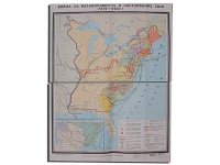 Учебная карта "Война за независимость и образование США (1775-1783) 1240*940 мм" (матовое, 2-стороннее лам.) - «globural.ru» - Салават