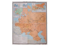 Учебная карта "Россия 1907-1914 гг." 1420*1100 мм (матовое, 2-стороннее лам.) - «globural.ru» - Салават