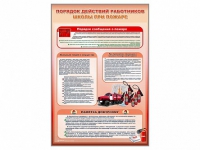 Стенд "Порядок действий работников школы при пожаре" - «globural.ru» - Салават