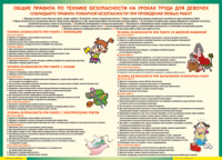 Правила безопасности на уроках труда для девочек 1000*1400 винил	 - «globural.ru» - Салават