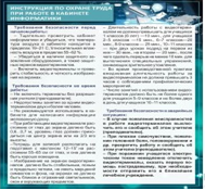 Стенд "Инструкция по охране труда в кабинете информатики" - «globural.ru» - Салават
