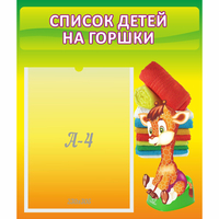 Стенд "Список детей на горшки" №1 - «globural.ru» - Салават