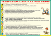 Таблица Правила безопасности на уроке физики 1000*1400 винил	 - «globural.ru» - Салават