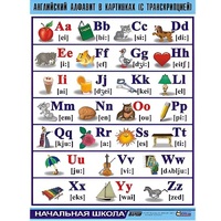 Таблица демонстрационная "Английский алфавит в картинках"(70x100) - «globural.ru» - Салават