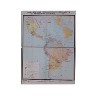 Учебная карта "Образование независимых государств в Латинской Америке" 1030*1420 мм (матовое, 2-стороннее лам.) - «globural.ru» - Салават