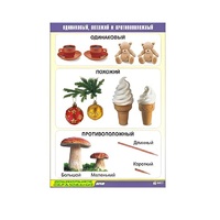 Таблица демонстрационная "Одинаковый, похожий и противоположный" (винил 70x100) - «globural.ru» - Салават