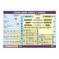 Таблица демонстрационная "Сравнение понятий изомер и гомолог" (винил 100х140) - «globural.ru» - Салават