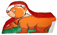 Напольная игрушка "Медвежонок" с шелкографией (ВИК) - «globural.ru» - Салават