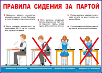 Таблица Правила сидения  за партой 1000*1400 винил - «globural.ru» - Салават