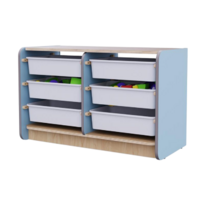 Двойной модуль для хранения игрушек из коллекции мебели «НЕГА» (цвет голубой) - «globural.ru» - Салават