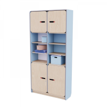 Рабочий стеллаж для воспитателя из коллекции «НЕГА» (цвет голубой) - «globural.ru» - Салават