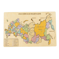 Пазл из дерева Административная карта России "Родина Моя" 522х308х10мм - «globural.ru» - Салават