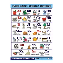 Таблица демонстрационная "Немецкий алфавит в картинках" (винил 70х100) - «globural.ru» - Салават