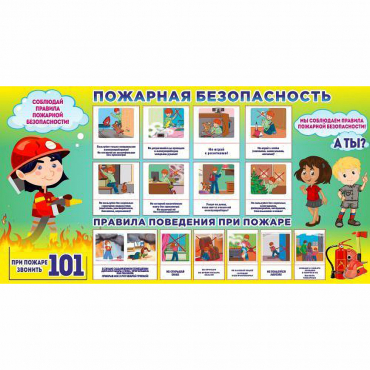 Стенд "Пожарная безопасность" 1.5х0.8 - «globural.ru» - Салават